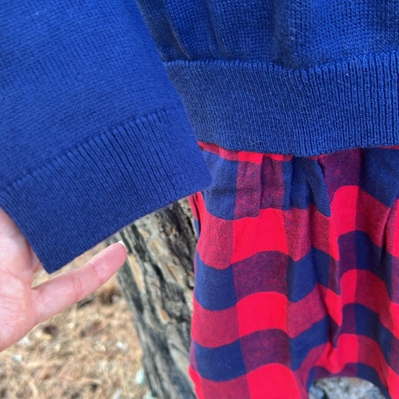 Osh Kosh Girls Sweater Dress Flannel Skirt EUC - Picture 3 of 10